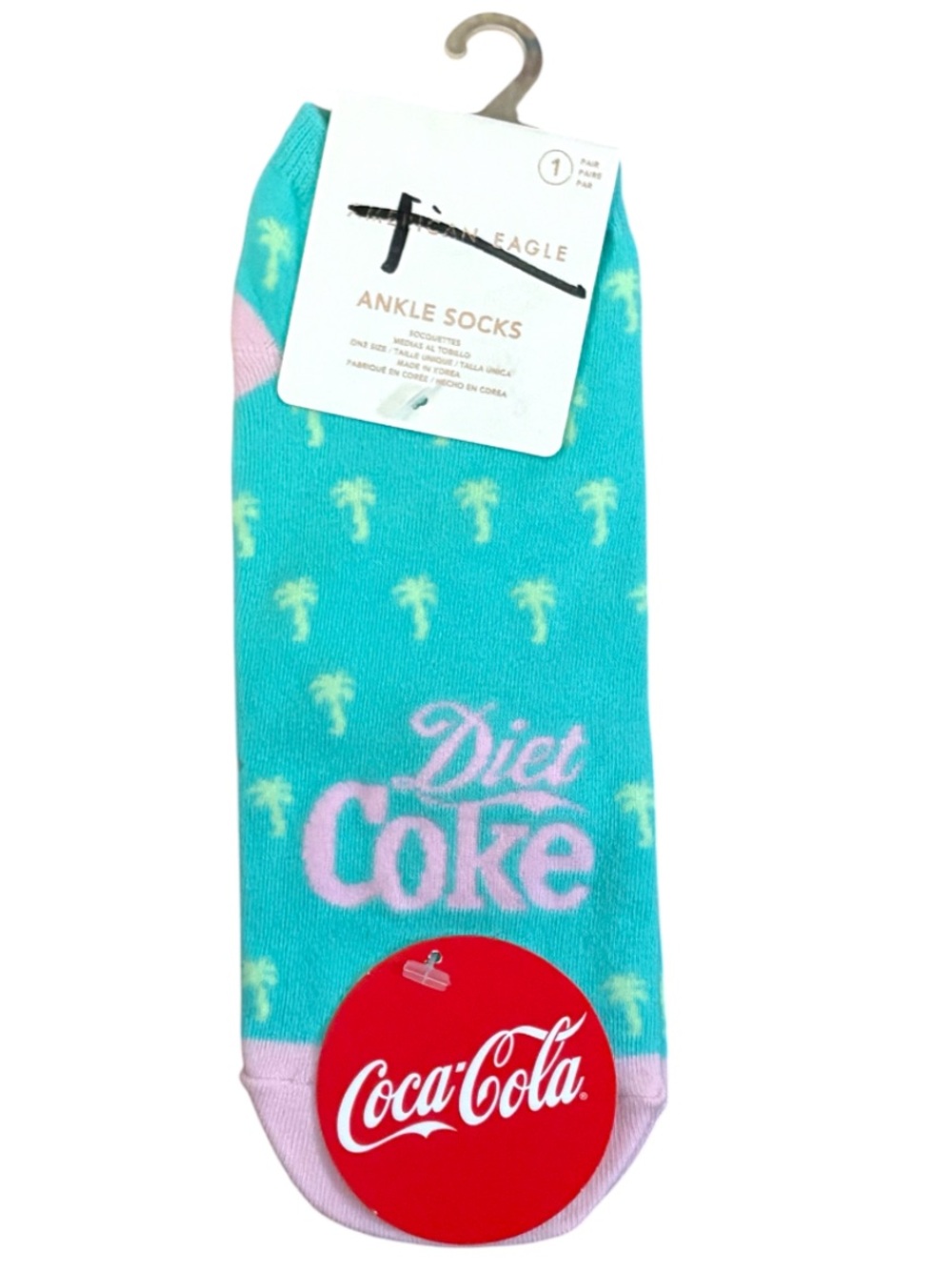AMERICAN EAGLE➕DIET COKE Ankle Socks NWT